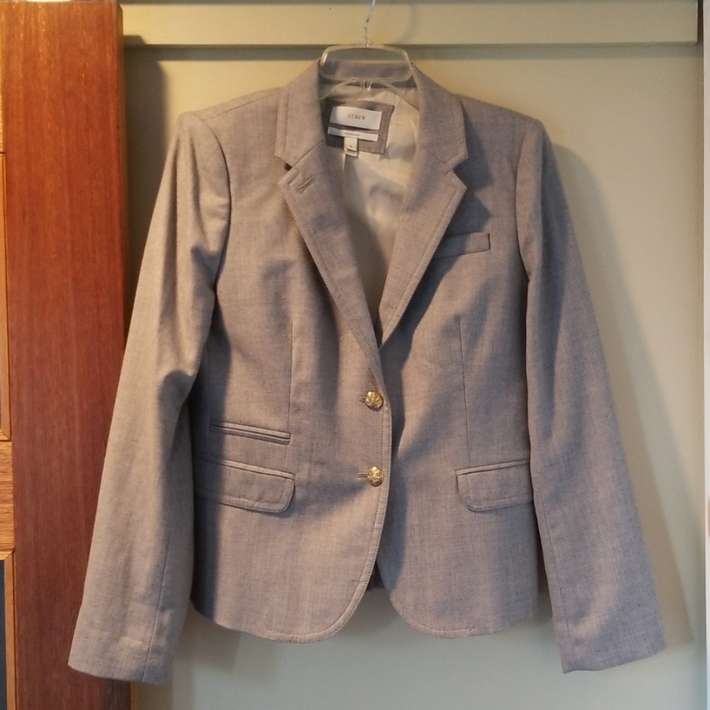 J Crew Gray Schoolboy Blazer